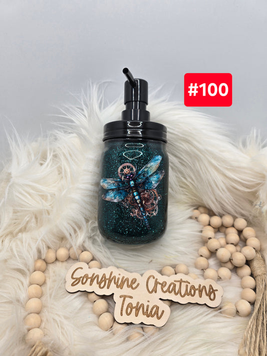 #100-Live Sale 12/07/2025 - 16oz soap dispenser- Evergreen Adventures- Dragonfly