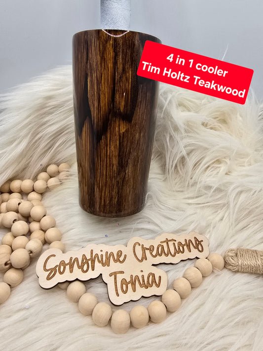 LIVE HYDRO DIP BASE 10/07/2025- 4 in 1 cooler- Tim Holtz Teakwood woodgrain