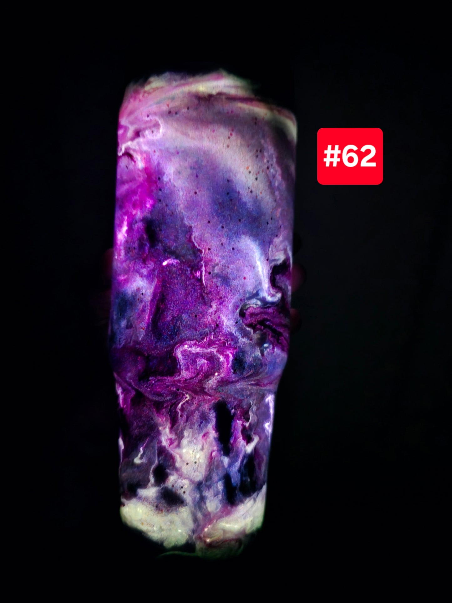 #62 Live Sale 3/15/2026 - 30oz clipmate- Purple glow reverse marble- Be the best version of you