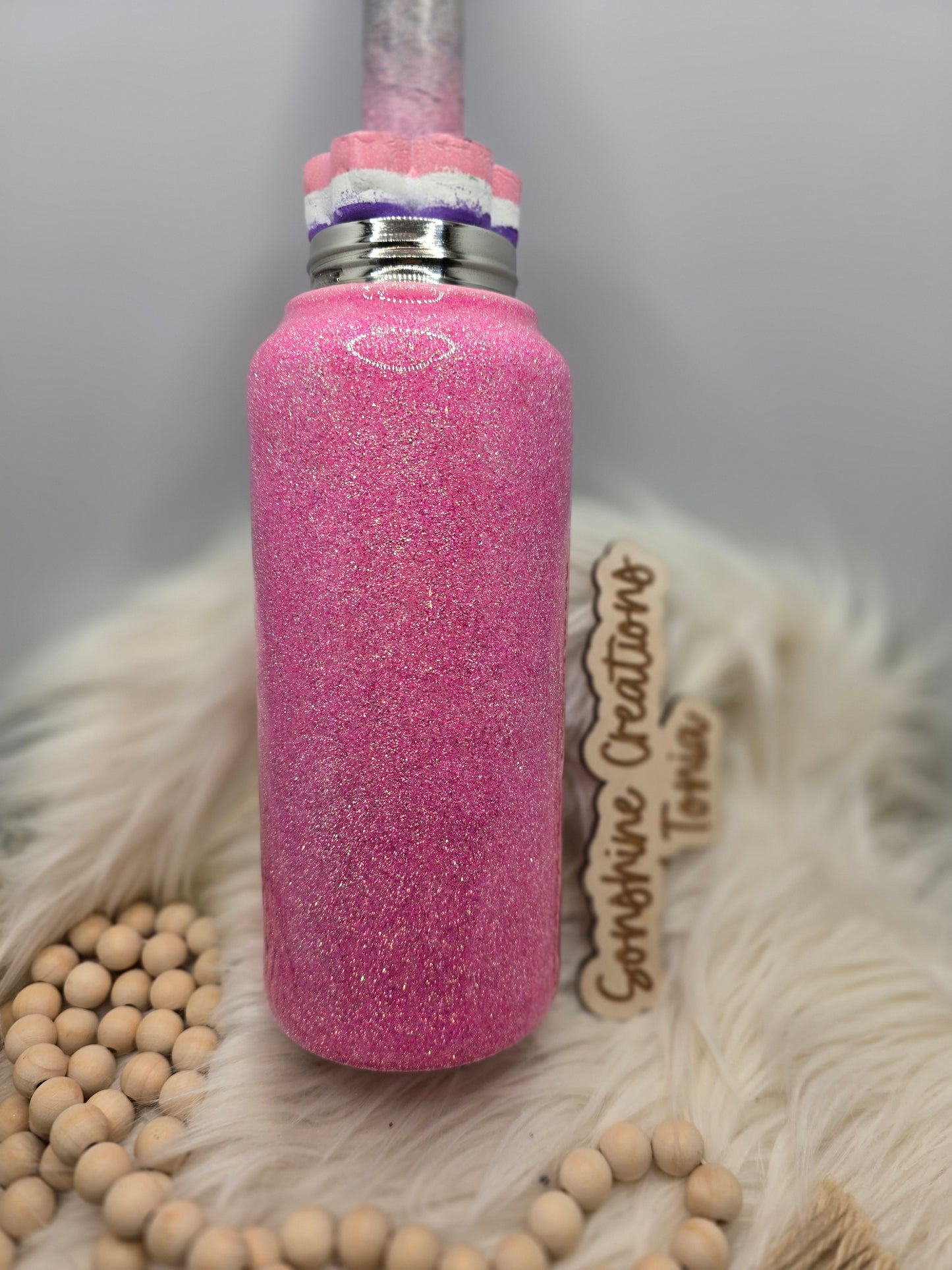 LIVE HYDRO DIP BASE 06/30/2025- 32oz Hydro Sport Duo- Freedom Glitter: Be Courageous
