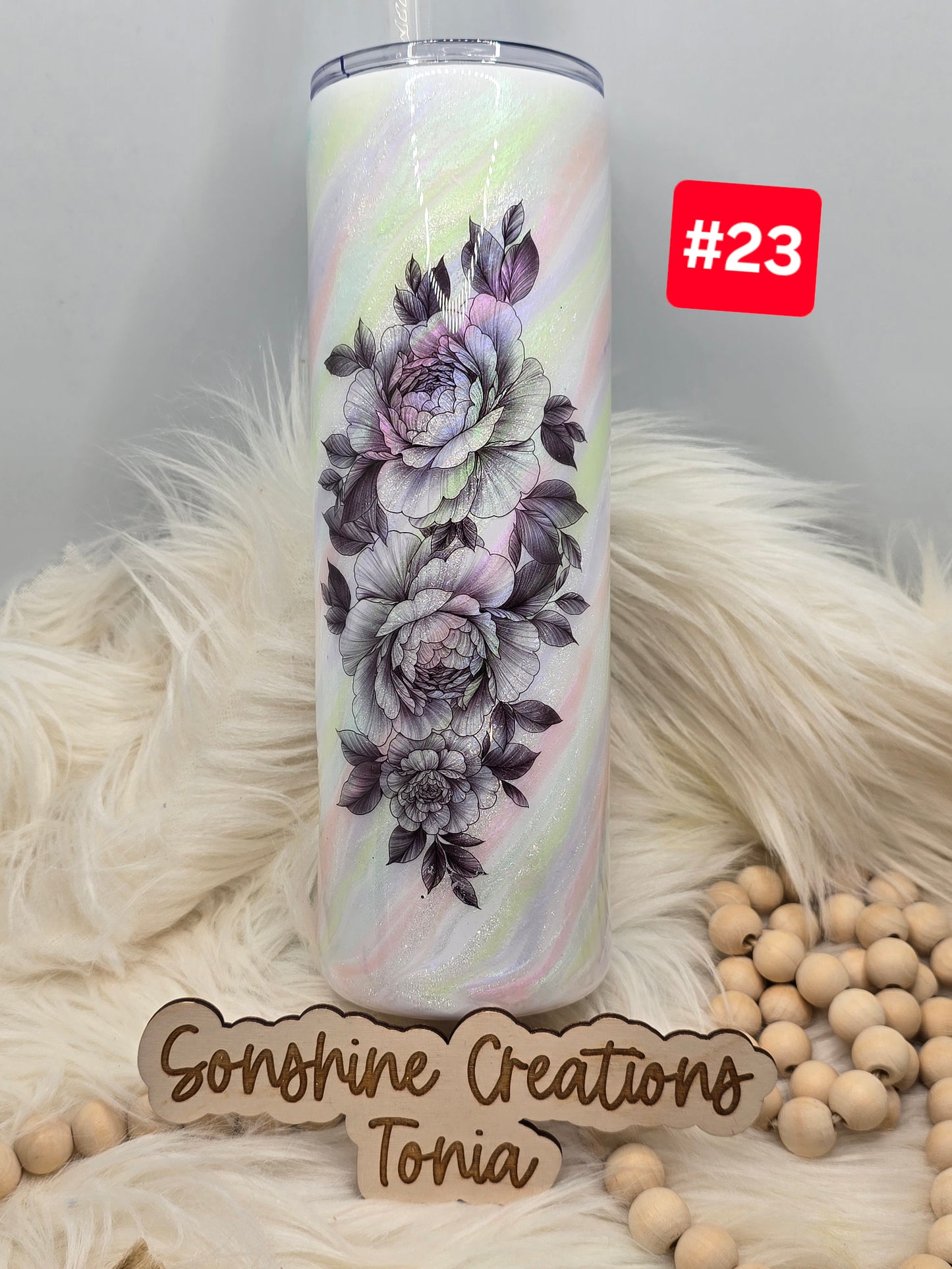 #23 Live Sale 2/01/2026 - 30oz Skinny- Floral tattoo- Heavenly milyway