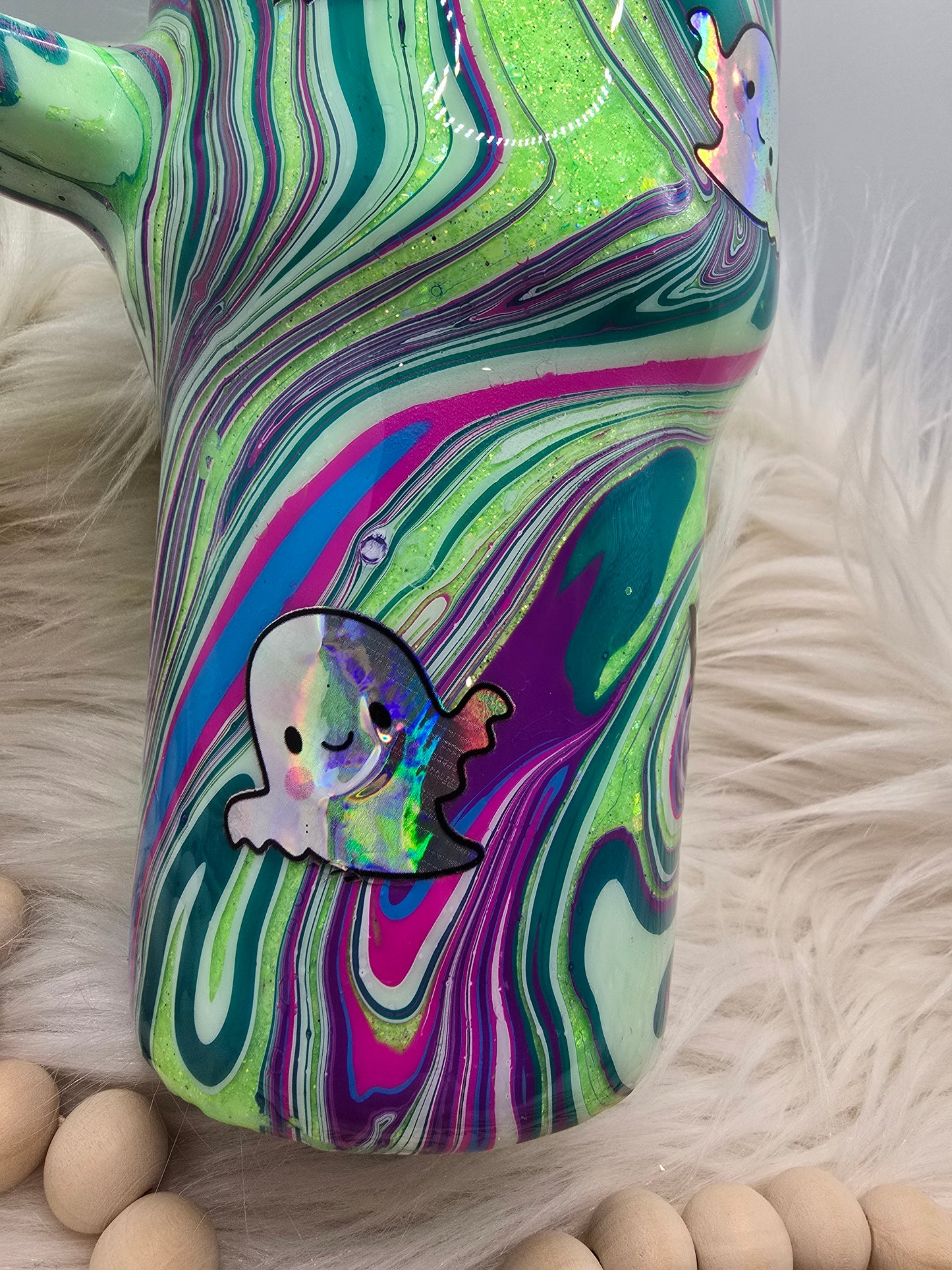**Discounted** 40oz handle- Alien snot Hydro dip.