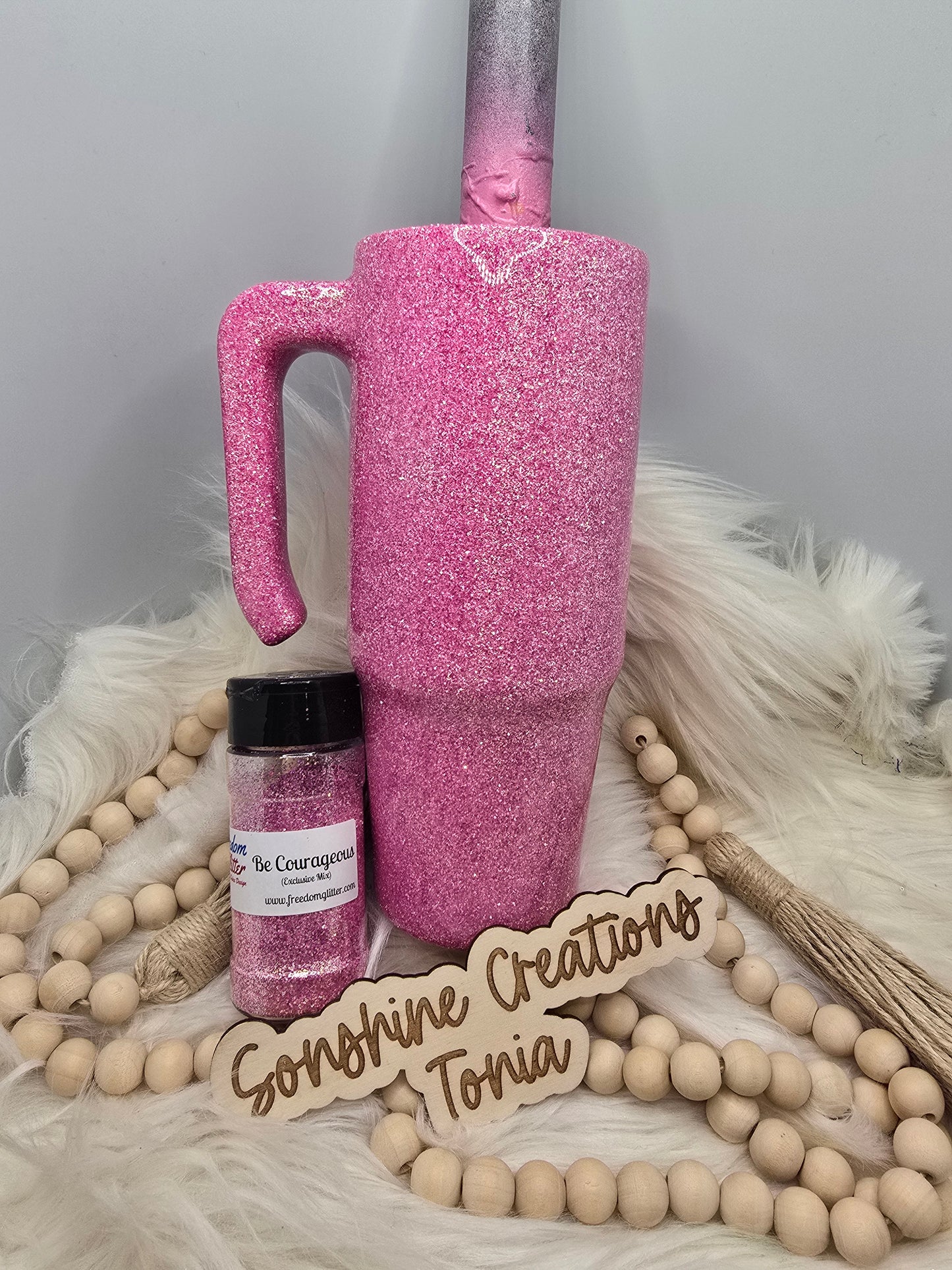 Live Hydrodipping base 2/17/26  7pm cst live- 30oz Grippy- Freedom Glitter: Be Courageous