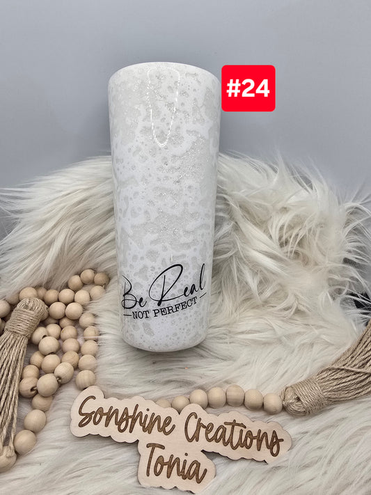 #24- Live Sale 09/14/2025 - 24 oz. Dual Flip: White Power wash Be Real Not Perfect