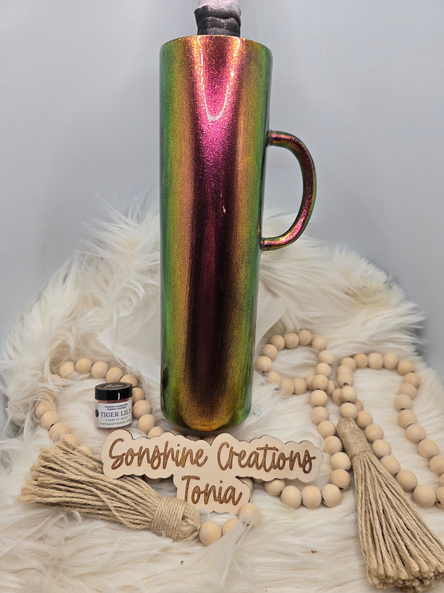 Live Hydrodipping base 6/16/26  7pm cst live- Tipsy 32oz Handle- Siete: Tiger Lily