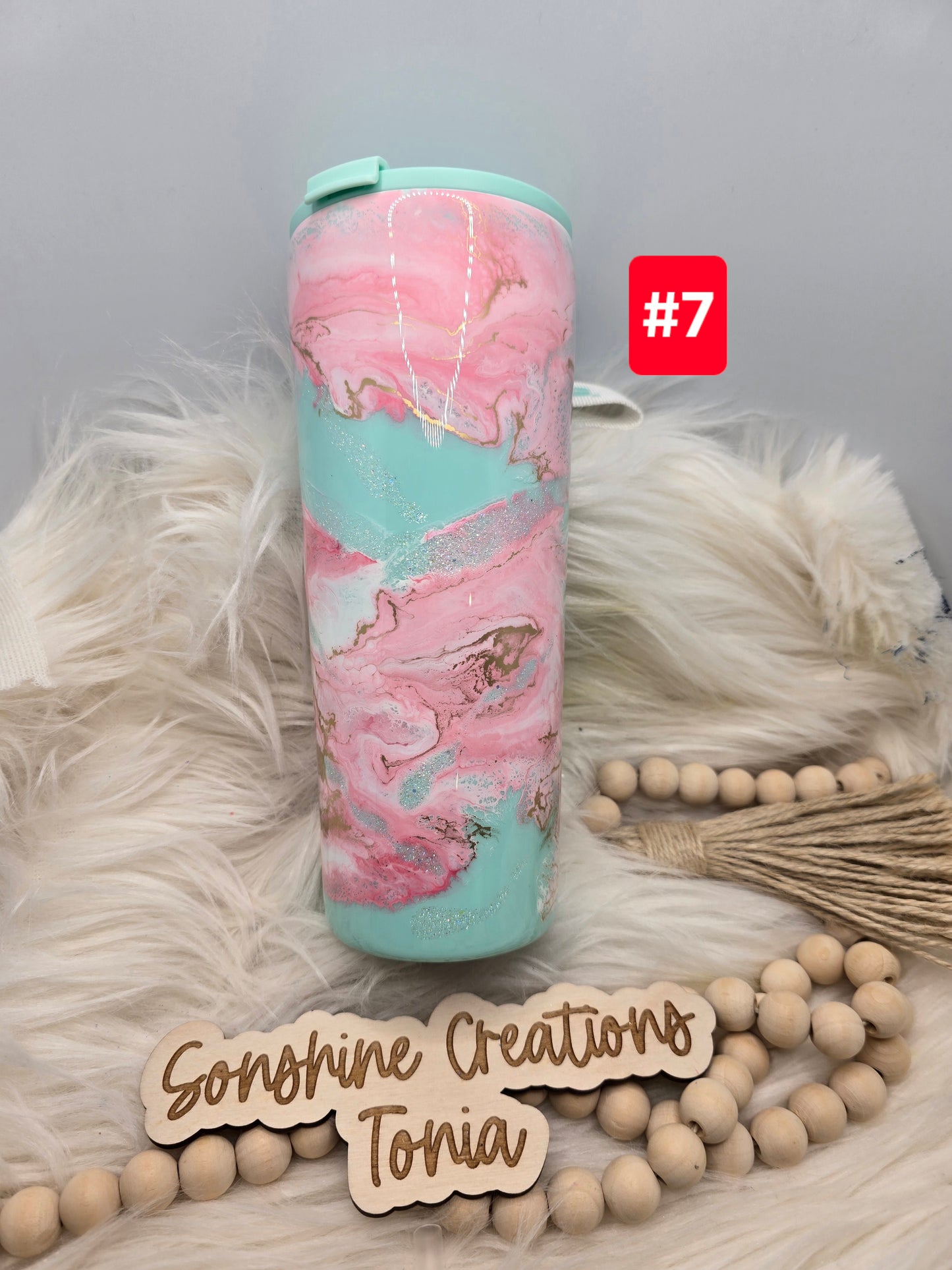#07 Live Sale 5/03/2026 - 24oz Dual Flip- Elegant flowers "Remember your why"