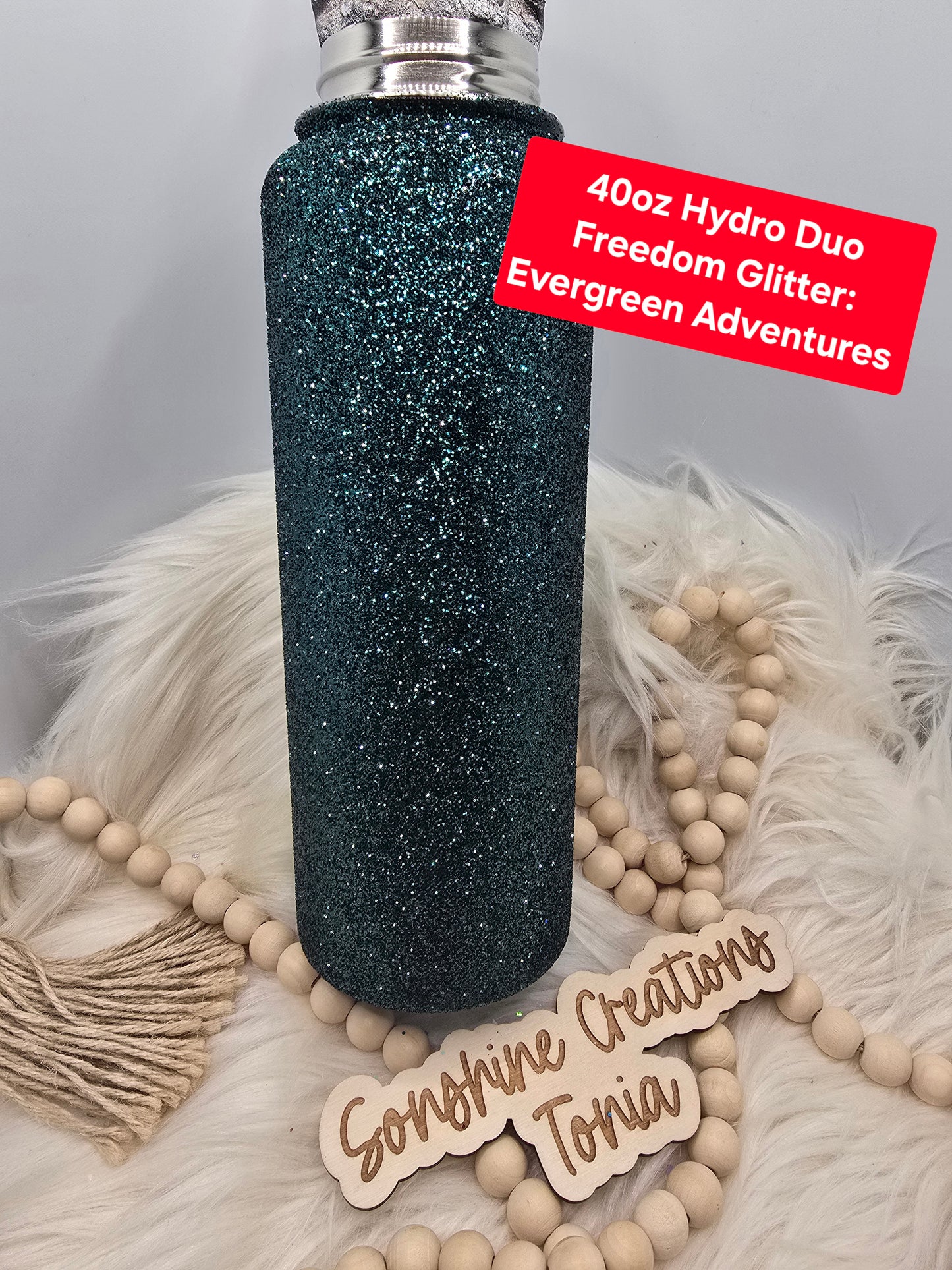 LIVE HYDRO DIP BASE 11/04/2025- 40oz Hydro Duo- Freedom Glitter: Evergreen Adventures