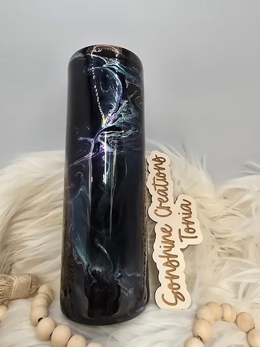 30oz Skinny-Ghost Gems swirl