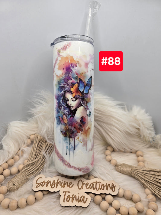 #88 Live Sale 3/15/2026 - 30oz skinny- Girl tattoo- Her soul is fierce