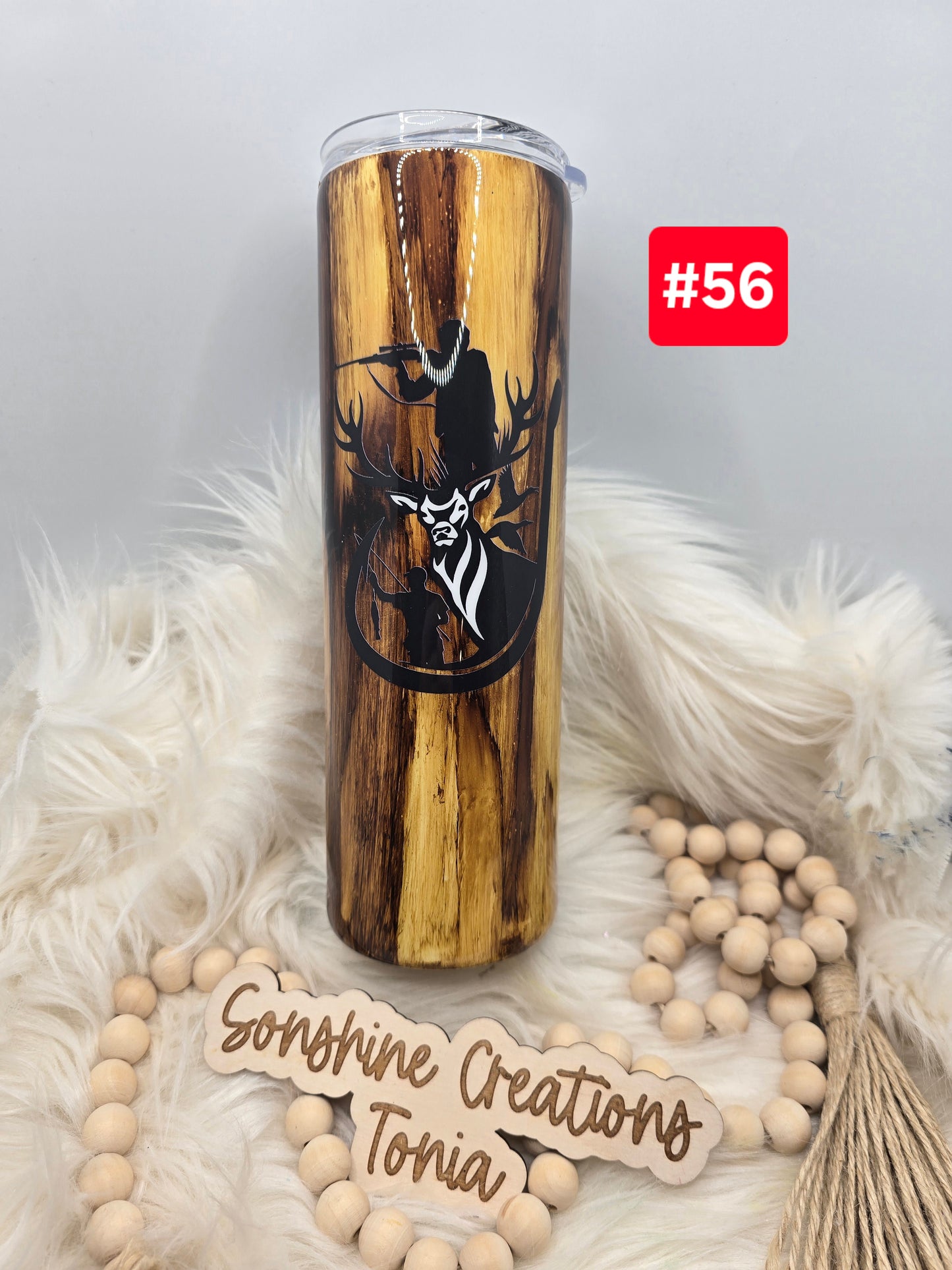 #56--Live Sale 12/07/2025 - 30oz Skinny- Woodgrain- Hunting hook