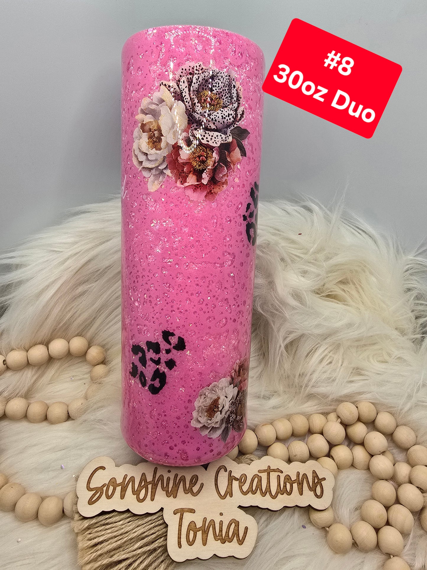 #8 Tonia's Live Creations - 30oz Duo- Pink on pink powerwash