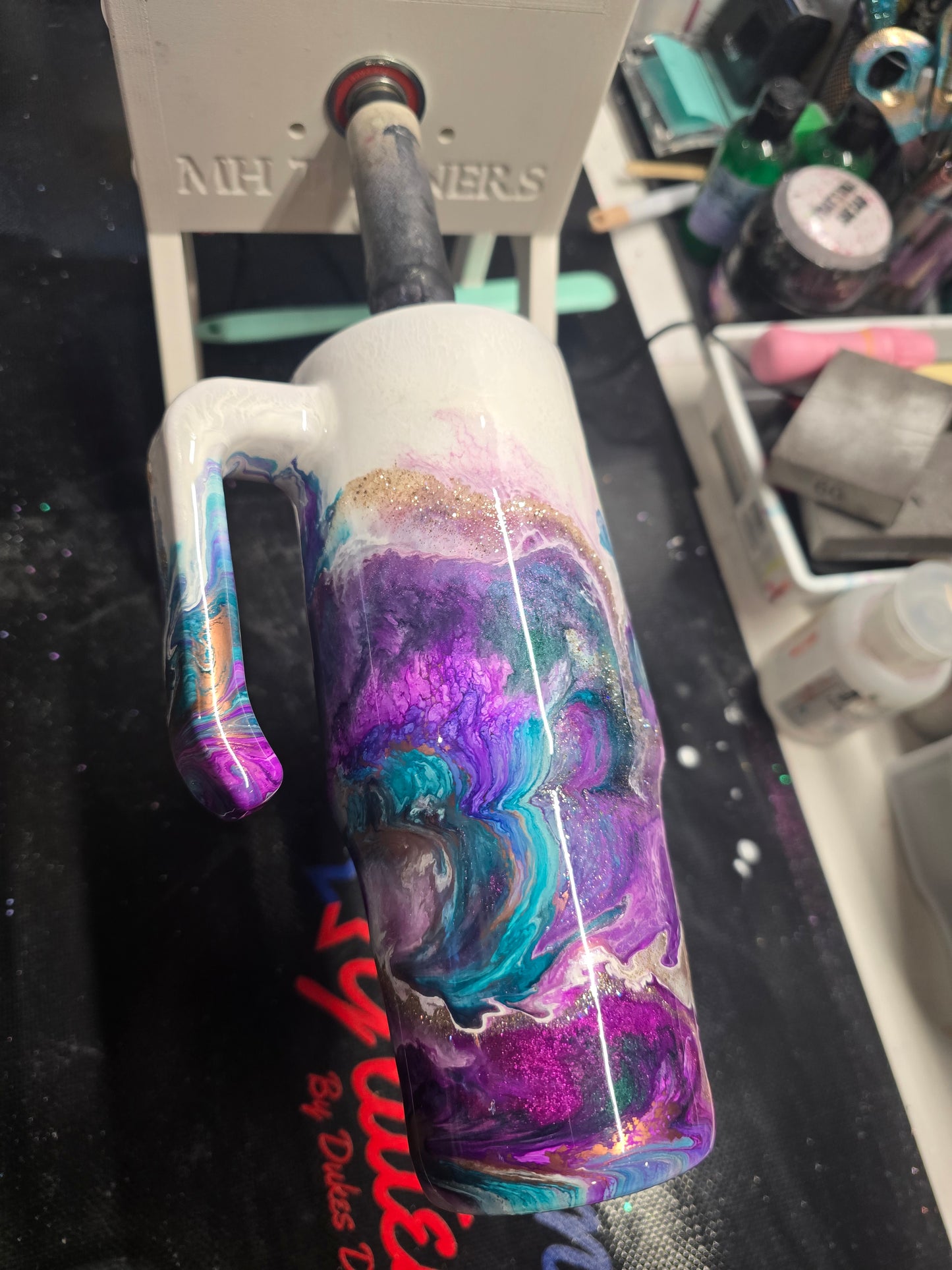 30oz grippy- Teal purple Suspension