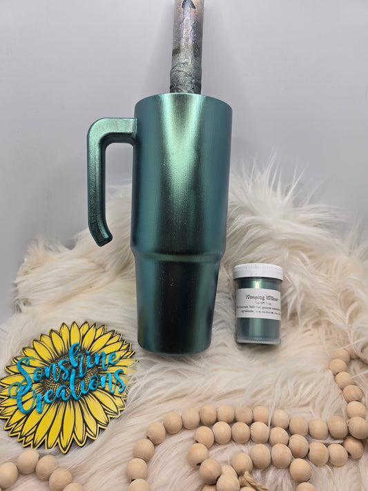 Live Hydrodipping base 8/25/26  7pm cst- 30oz Grippy- WG- Mica:  Weeping Willow