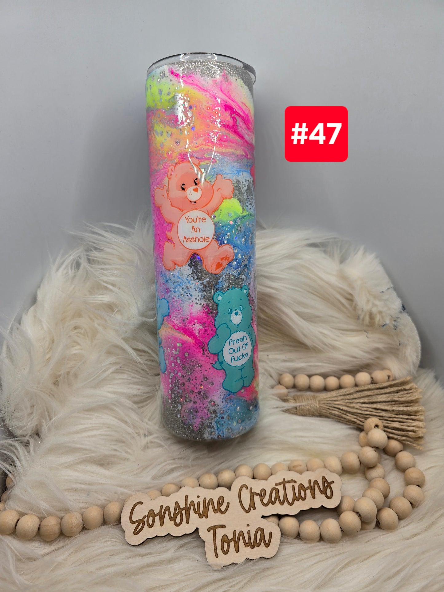 #47 Live Sale 5/03/2026 - 35oz Skinny- neon inks- Swear bears