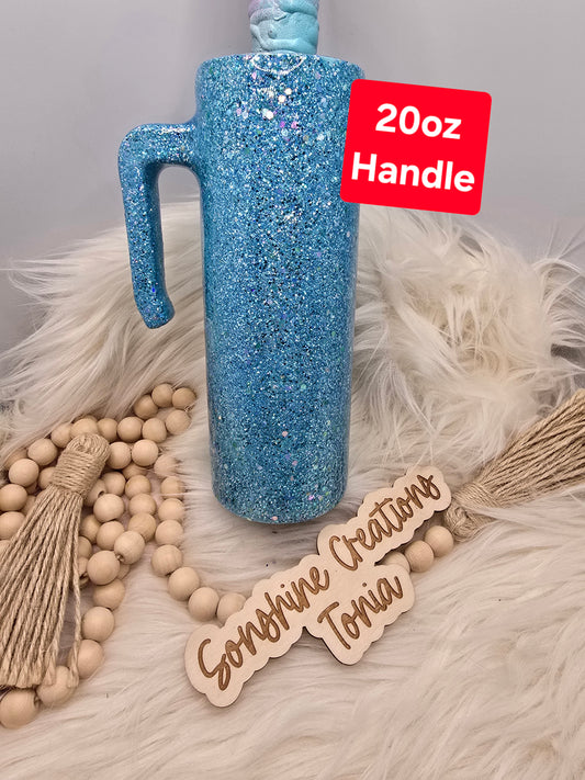 LIVE HYDRO DIP BASE 09/09/2025- 20oz Skinny Handle- Exclusive Blue mix