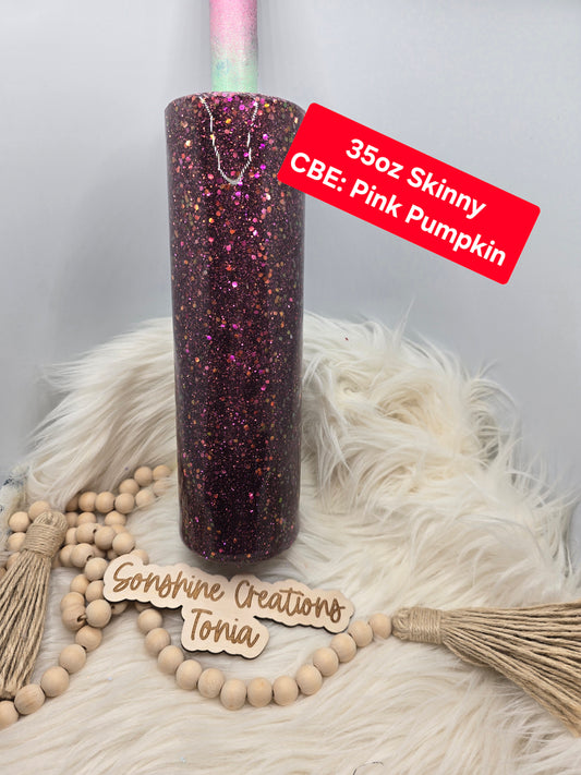 LIVE HYDRO DIP BASE 10/10/2025-  35oz Skinny- CBE: Pink Pumpkin