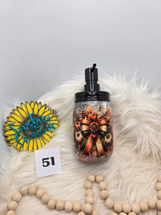#51 - Soap Dispenser - Milkyway with Fall Bow