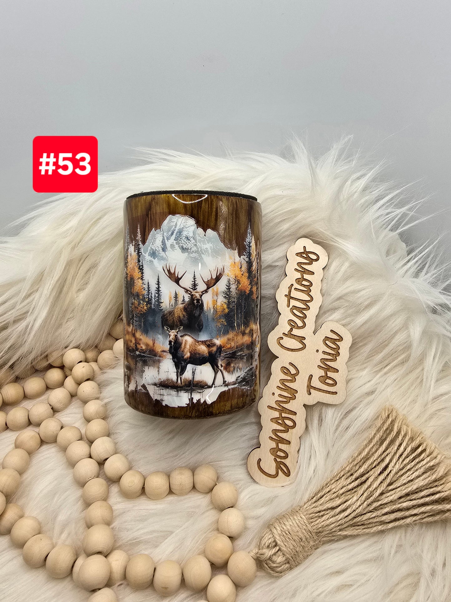 LIVE SALE 5/042025 - #53- 14oz Thick: Deer Woodgrain