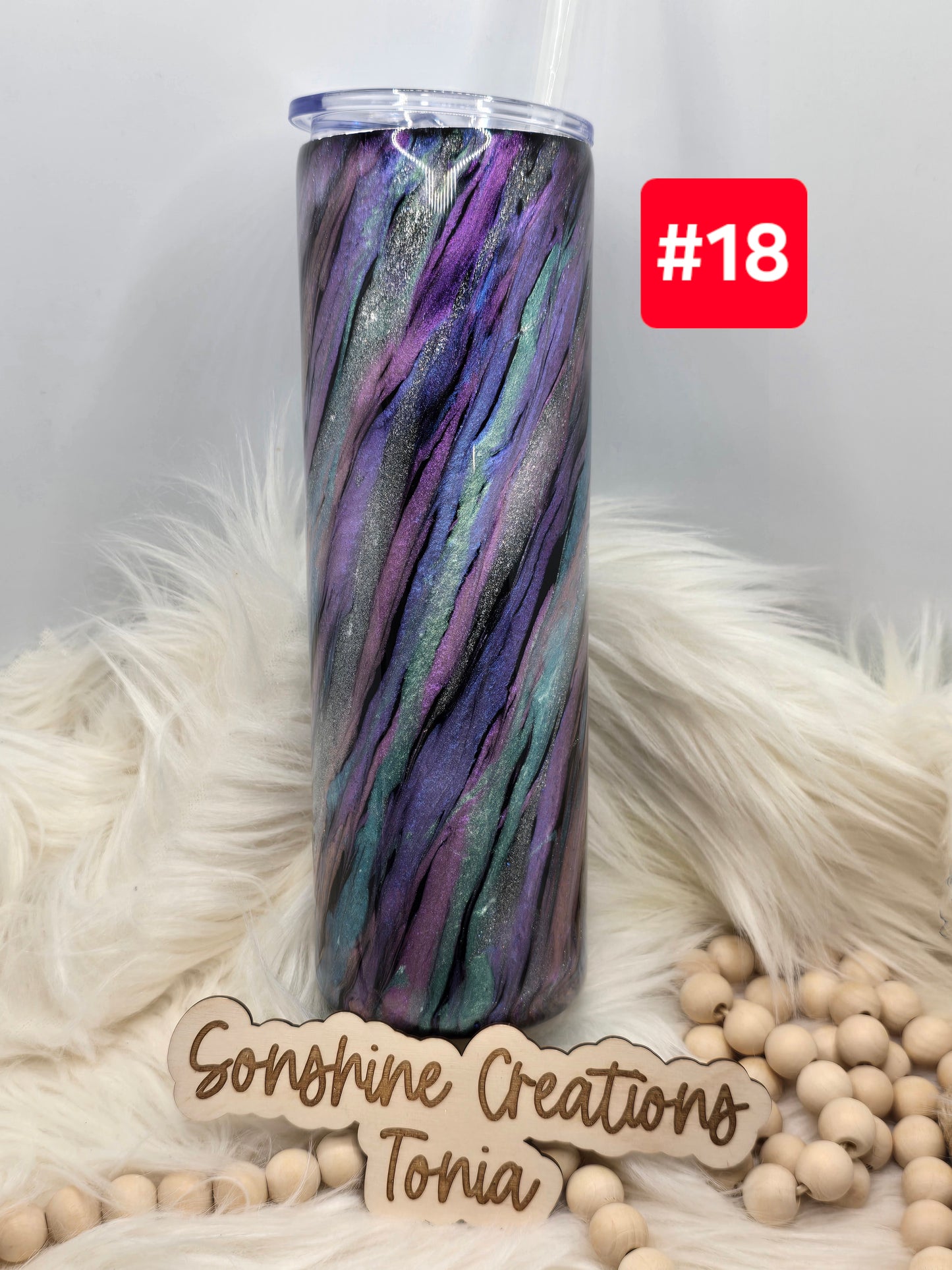 #18 Live Sale 2/01/2026 - 30oz Skinny- Purple fairy mica milkyway