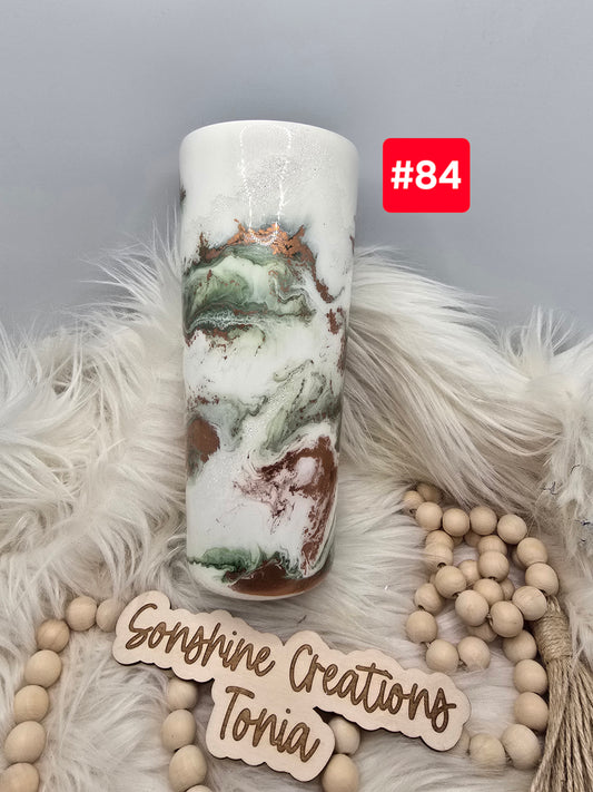 #84-Live Sale 12/07/2025 - 24oz Dual Flip-Moss Copper ink swirl