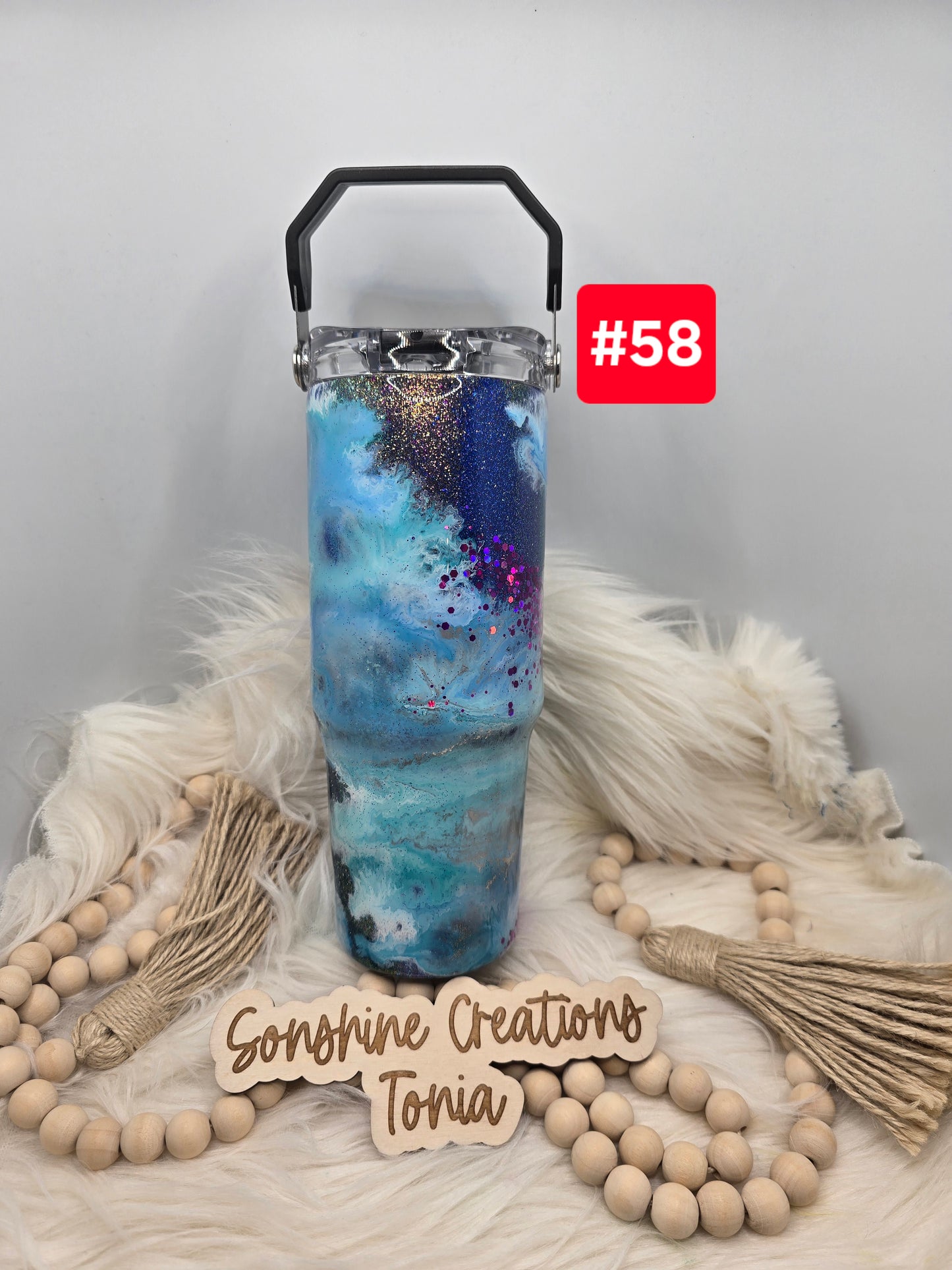 #58 Live Sale 3/15/2026 - 30oz clipmate- Clouds- Crab