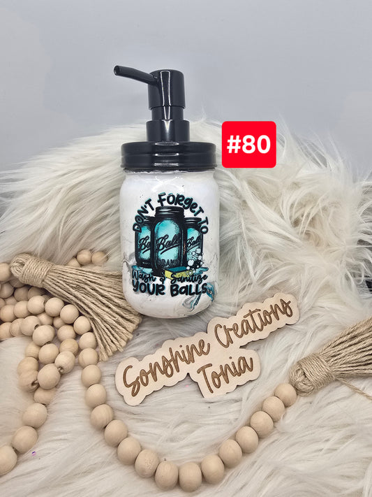 #80- Live Sale 09/14/2025 - Soap Dispenser: Teal Elegance Sanitize Your Balls