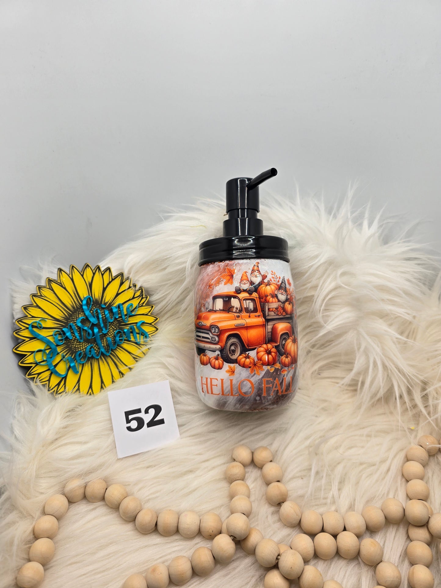 #52 - Soap Dispenser - Milkyway with Hello Fall Gnome Truck