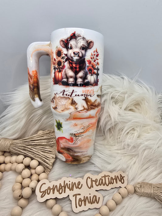10/03/25 Tonia's Live Creations - 30oz Grippy- Cow Autumn vibes