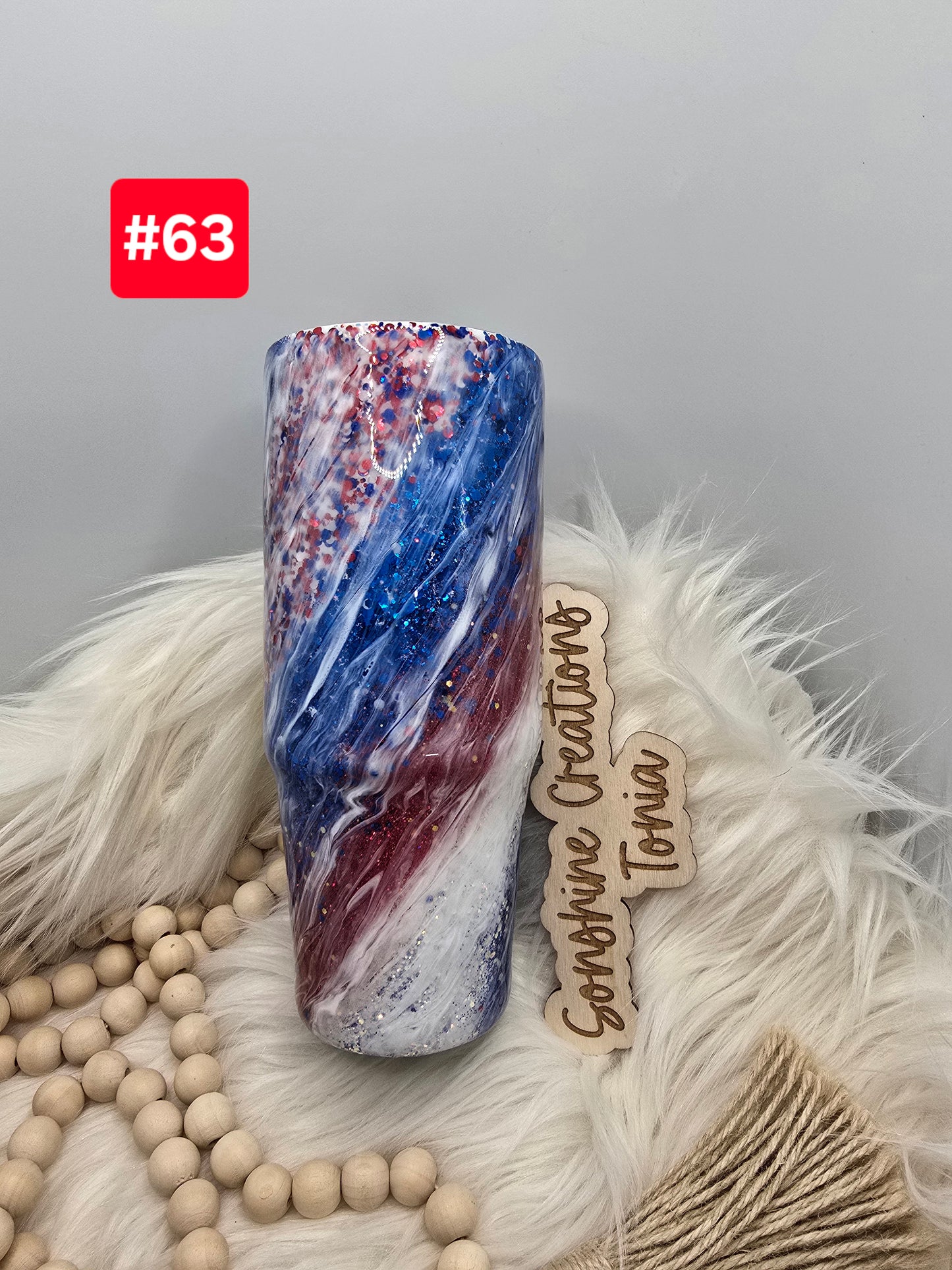 LIVE SALE 5/042025 - #63- Clip mate: Red White Blue Milkyway