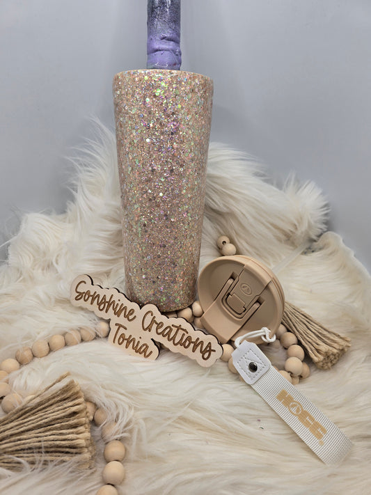 Live Hydrodipping base 2/12/26  10am cst live- 24oz Dual Flip/ Tan lid- Freedom Glitter: Sebastian