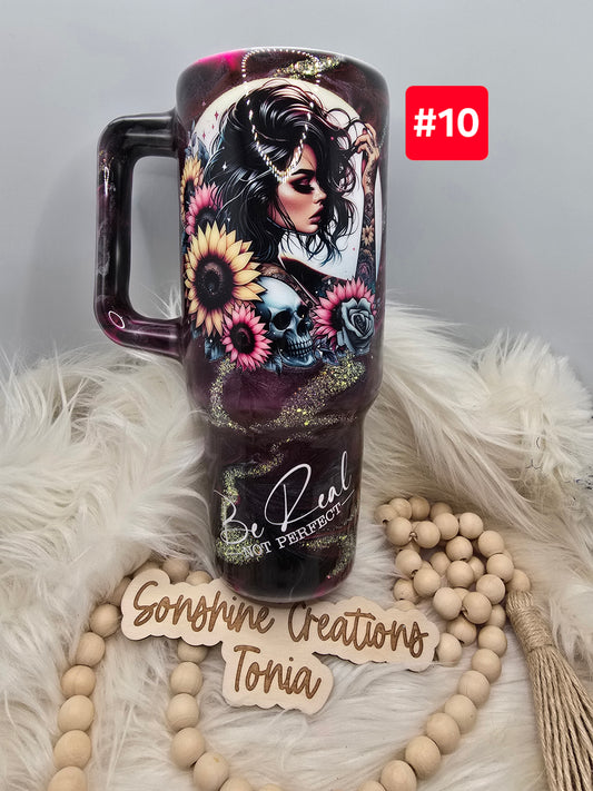 #10--Live Sale 12/07/2025 - 40oz Handle- Girl Be Real not perfect
