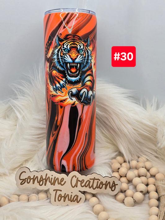 #30 Live Sale 2/01/2026 - 30oz Skinny- Tiger Hydrodip