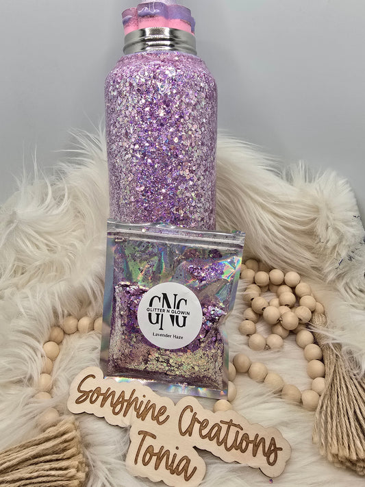 Live Hydrodipping base 12/16/25  7pm cst live- 32oz Hydro Sport- Glitter N Glowin: Lavender Haze