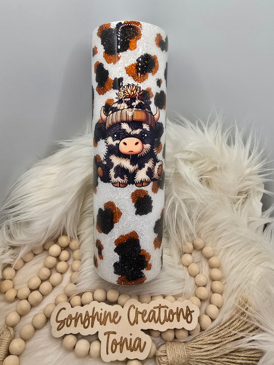 Birthday Drop 06/06/2025 -35oz Duo- Glitter Cow spots Highland cow