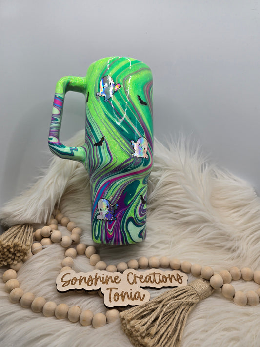 **Discounted** 40oz handle- Alien snot Hydro dip.