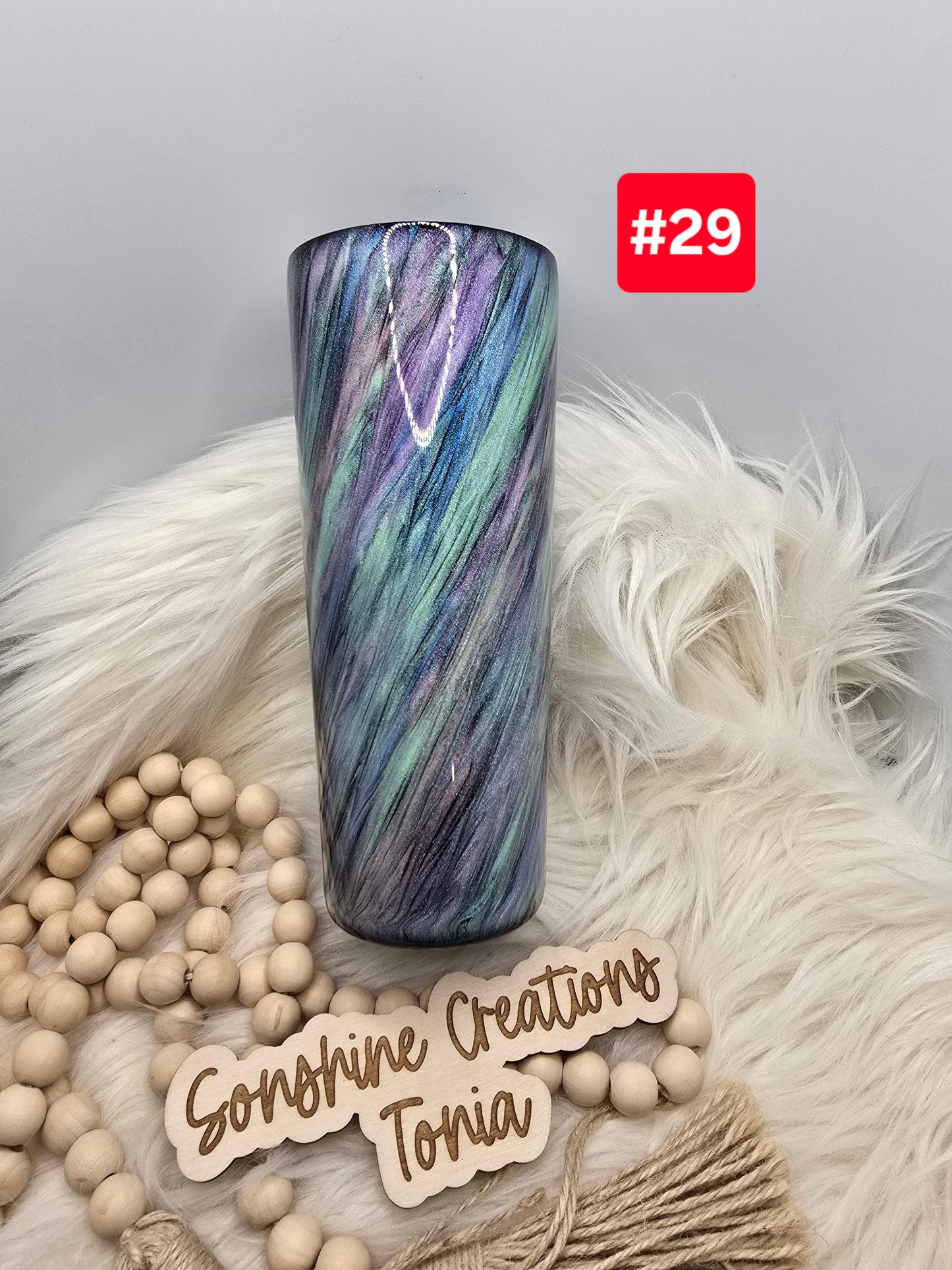 #29- Live Sale 07/13/2025 -  24oz Dual Flip- Northern lights milky way (Glow)