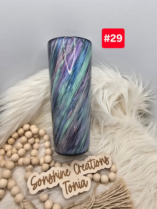 #29- Live Sale 07/13/2025 -  24oz Dual Flip- Northern lights milky way (Glow)