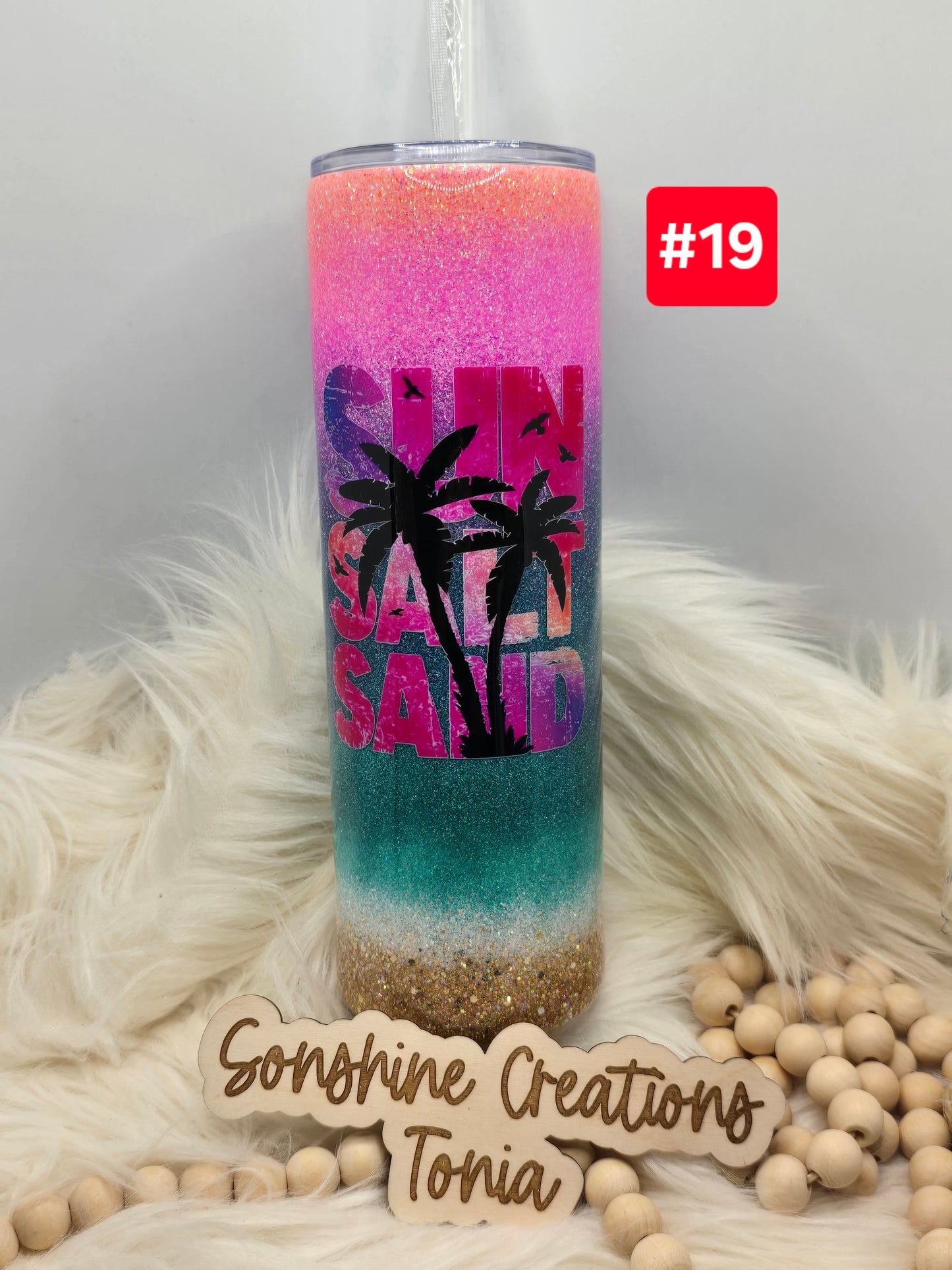 #19 Live Sale 2/01/2026 - 30oz Skinny- Sun Salt Sand beach cup