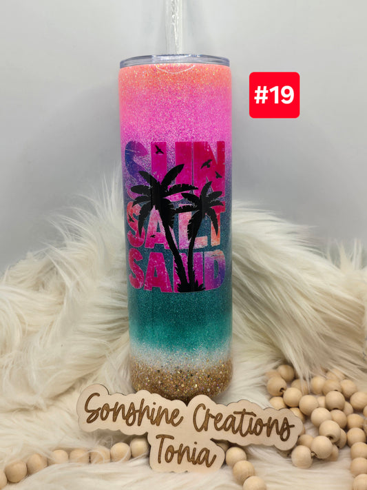 #19 Live Sale 2/01/2026 - 30oz Skinny- Sun Salt Sand beach cup