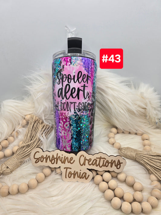 #43 Live Sale 3/15/2026 - 4 in 1 can coozie- Raindrop- "Spoiler alert I don't care"