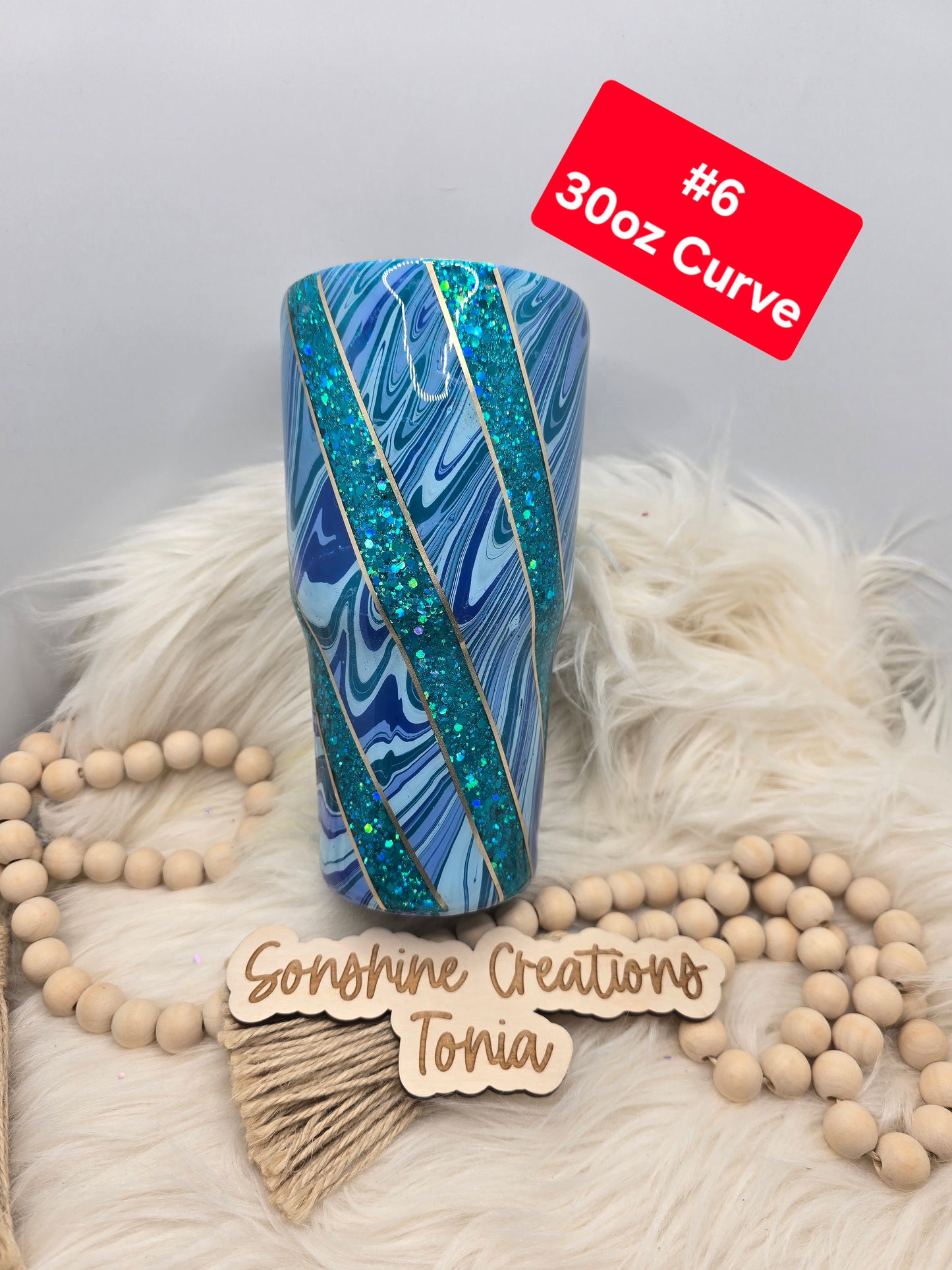 #6 Tonia's Live Creations - 30oz Curve- Twisted "Happy Fall Yall"