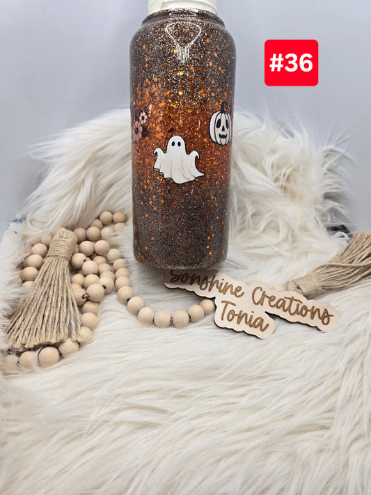 #36- Live Sale 09/14/2025 - 32 oz. Hydro: Brown Orange Glitter Fall Halloween