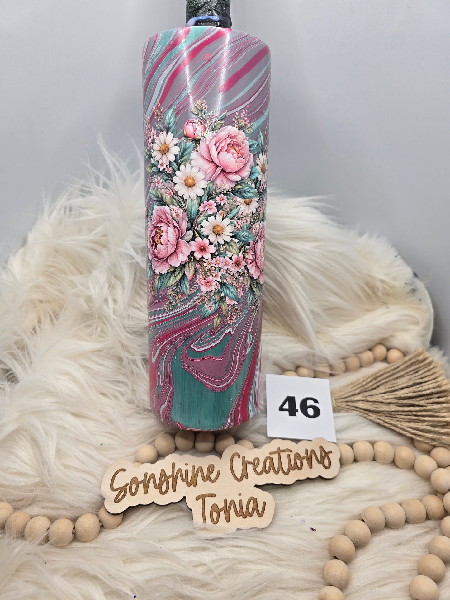 #46 Live Sale 5/31/2026 - 30oz Skinny- Metallic mint base hydro dipped