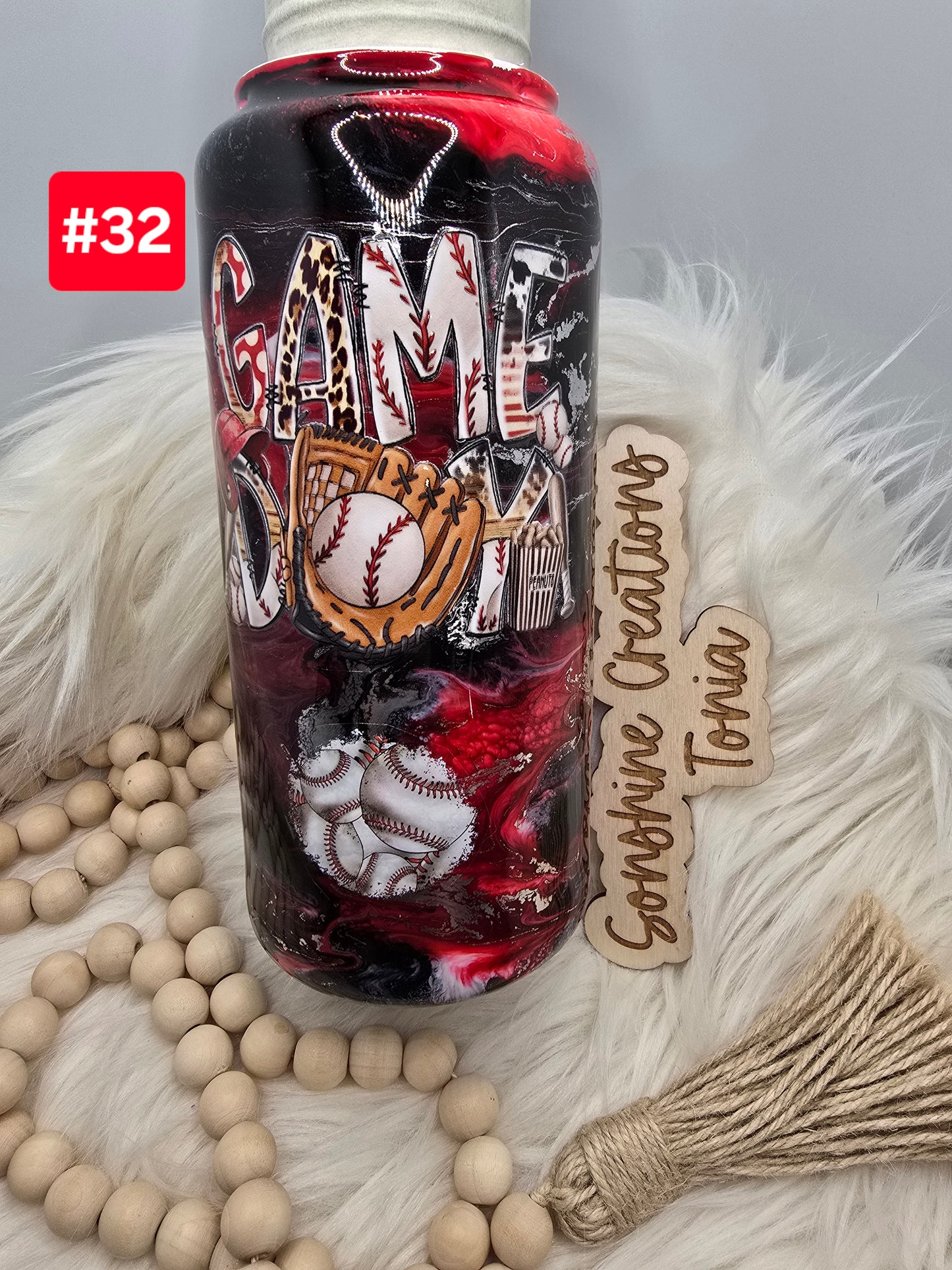 LIVE SALE 5/042025 - #32- 32oz Hydro Sport Duo: Game Day baseballs