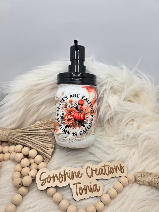 10/03/25 Tonia's Live Creations - 16oz Soap Dispenser- Fall Leaves are falling