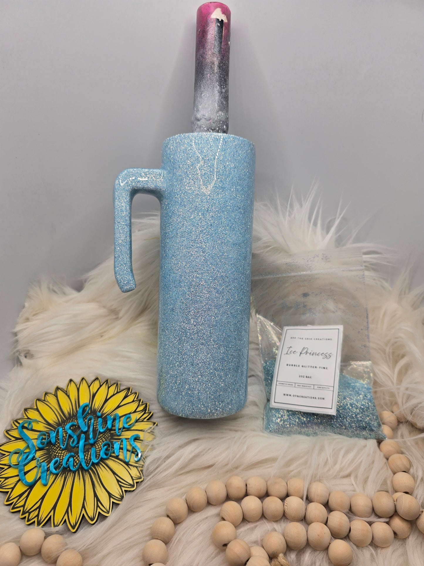 Live Hydrodipping base 8/25/26  7pm cst- 20oz Skinny Handle- OTG: Ice Princess