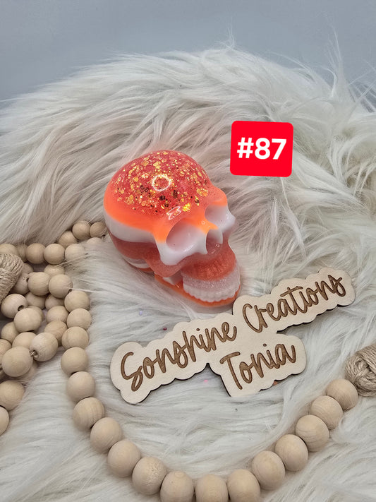 #87- Live Sale 09/14/2025 - Orange Glitter Skull