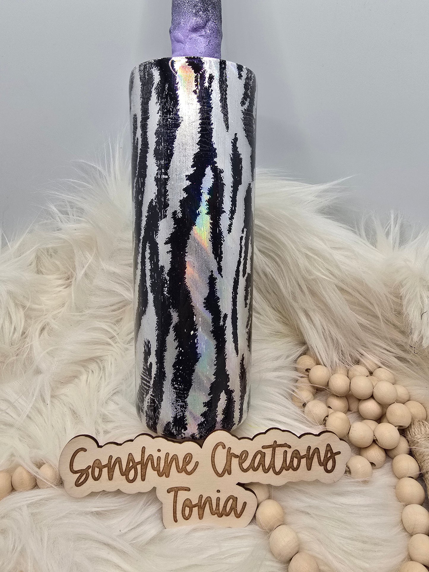 Live Hydrodipping base 1/14/2026  10am cst live-  20oz Skinny- Zebra foil