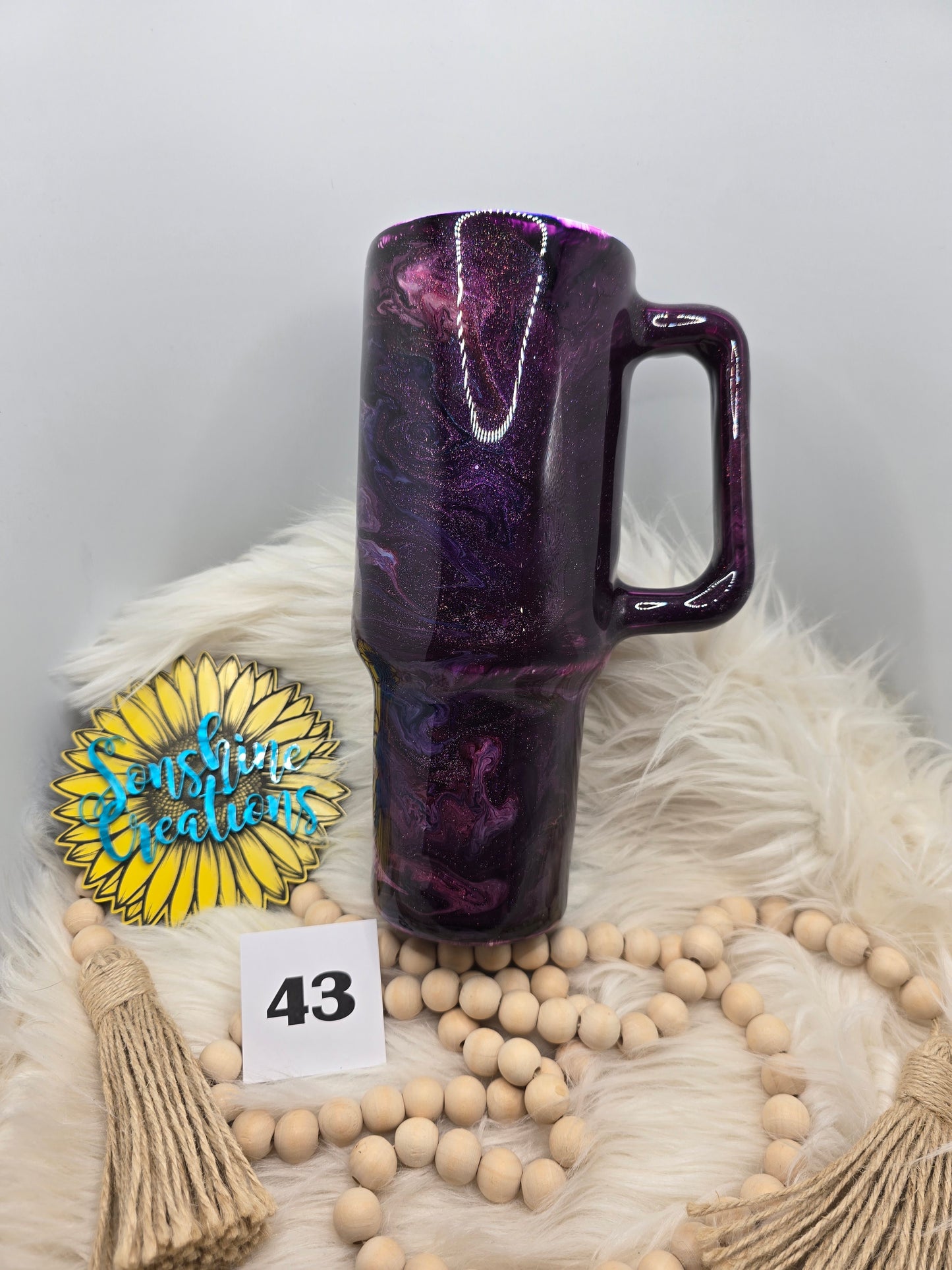 #43- 40oz Handle-FAFO- Butterfly- "Nothing can dim the light from within"