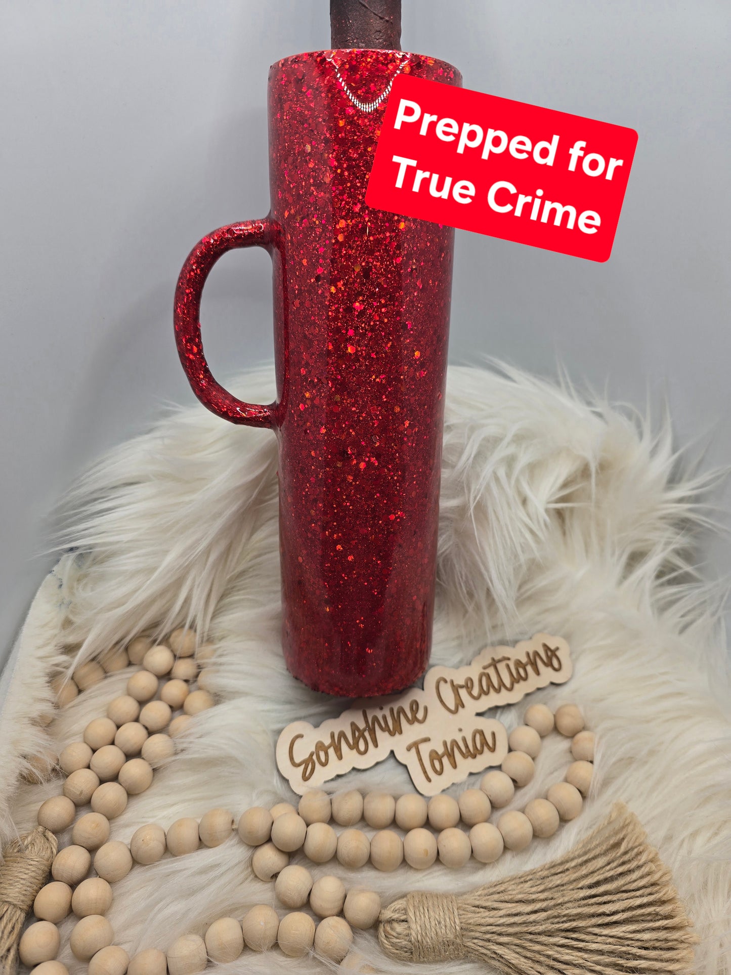 06/19/25  10am cst live- Custom Thursday- 32oz Handle- **prepped for True Crime ** CBE: Lady bug